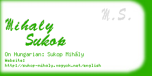 mihaly sukop business card